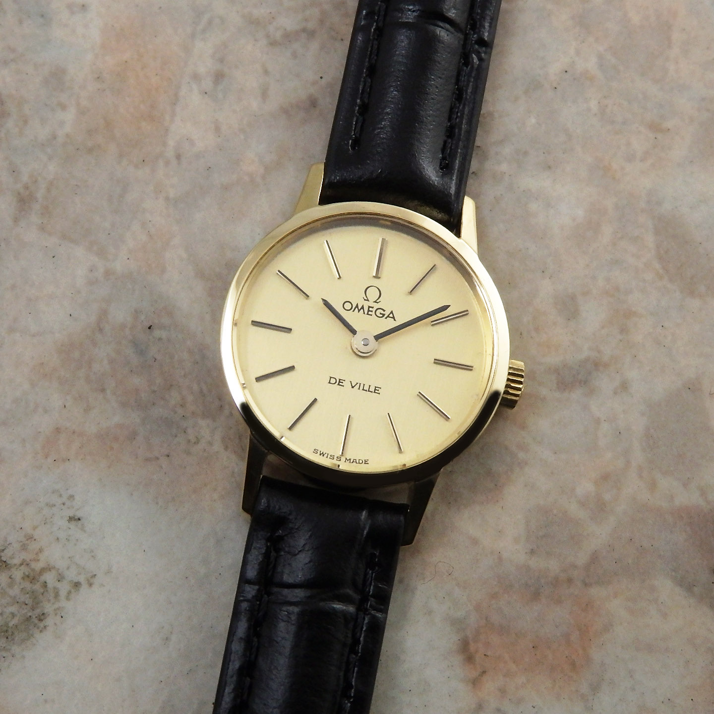 OMEGA 18Kイエローゴールド レディースアンティーク 1973年 昭和48年 オメガ 金無垢 腕時計