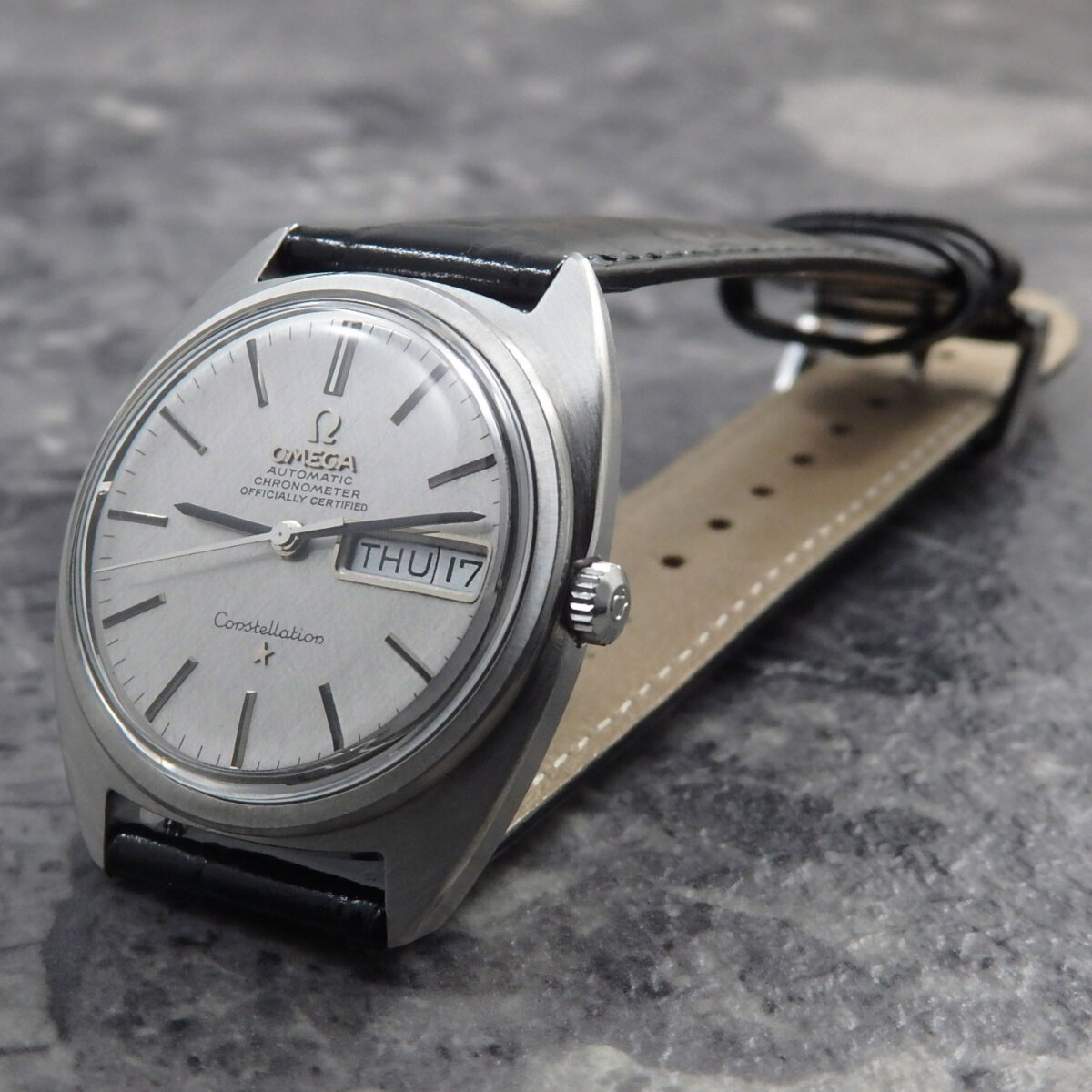 【珍品】OMEGA 音叉　絹目文字盤　エレクトロニック　コンステレーション 珍品】OMEGA 音叉 絹目文字盤 エレクトロニック コンステレーション