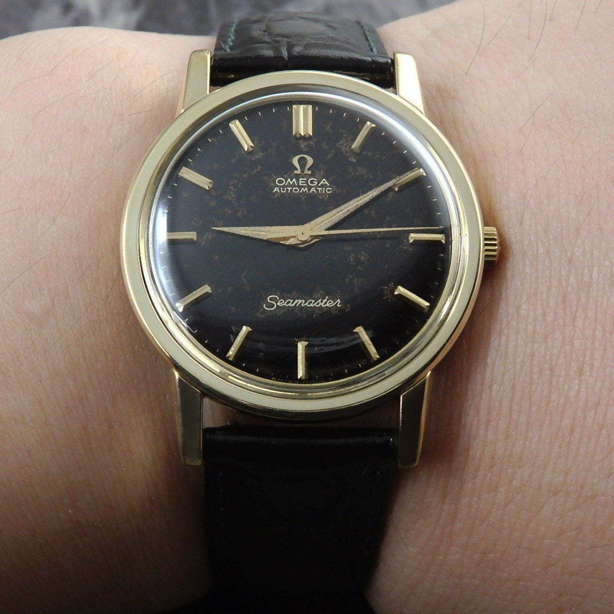 オメガ SEAMASTER オリジナル ブラックミラー ギルトダイヤル 165.003 | アンティーク時計の販売ならアンティークウォッチライフ