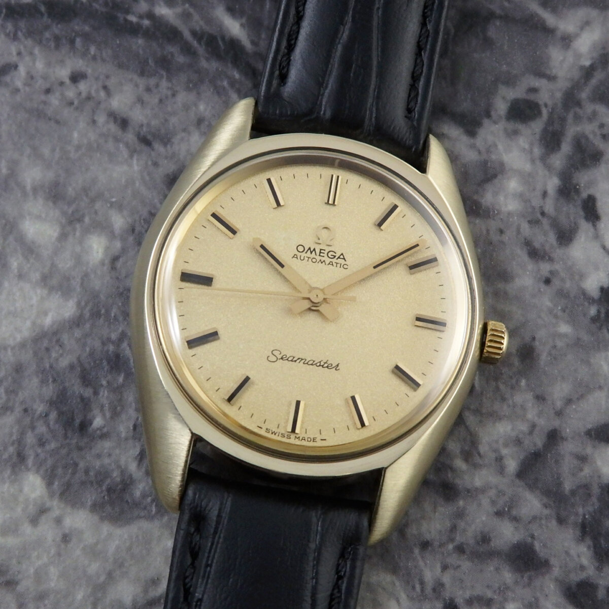 オメガ シーマスター サテンダイヤル REF.165.067 CAL.552 1969年 希少 ゴールドタイプ | アンティーク時計の販売なら アンティークウォッチライフ