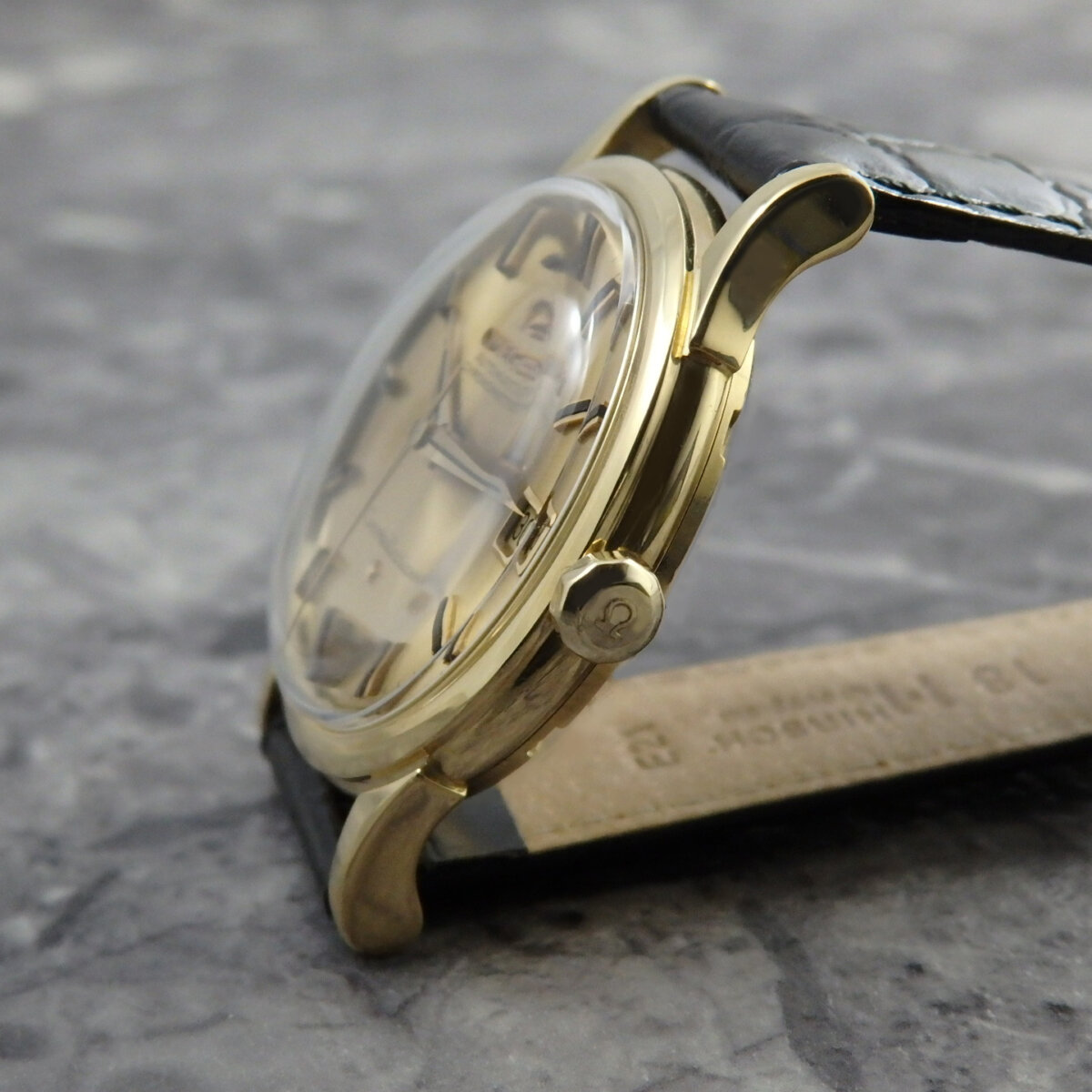 超希少　OMEGA　16P ダイヤモンド　18金無垢　腕時計 オメガ 30mmキャリバー 18金無垢 1958年製 手巻き Cal.284