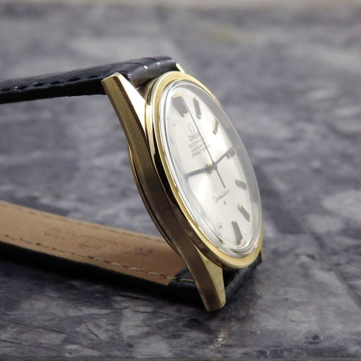 オメガ 純正ベルト 18㎜幅 ゴールド 伸縮ベルト オメガ 純正ベルト