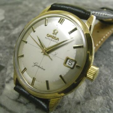 オメガ・OMEGA クロスライン ジュネーブ/Geneve稀少ロゴ 2トーン文字盤 正面全体