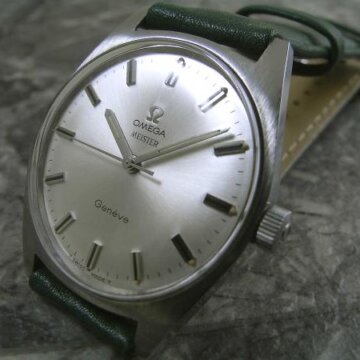 オメガ アンティーク メンズ ラウンド マイスターWネーム メンズモデル 1970年 希少 正面全体
