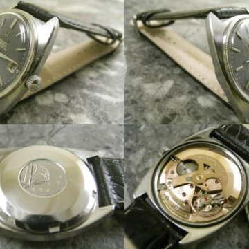 オメガ・OMEGA Cライン コンステレーション ホワイトゴールドベゼル デイトタイプ 1967年 側面 リューズ