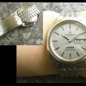 オメガ・OMEGA Cライン コンステレーション・ジェラルドジェンタケース 後期型 ブレス付  1972年 背面