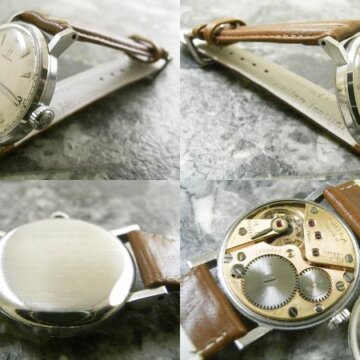オメガ OMEGA 30mm キャリバー クサビ 稀少 シリンダーケース 1945年 側面 リューズ