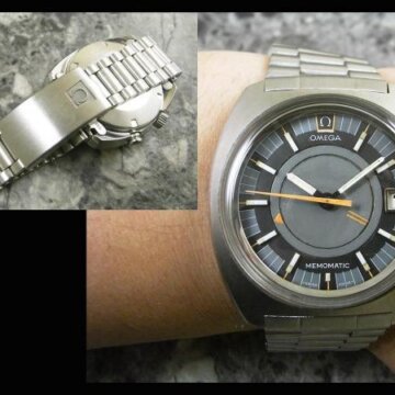 オメガ・OMEGA メモマチック・MEMOMATIC アラーム Ref.166.072 Cal.980 希少品 アンティーク 背面