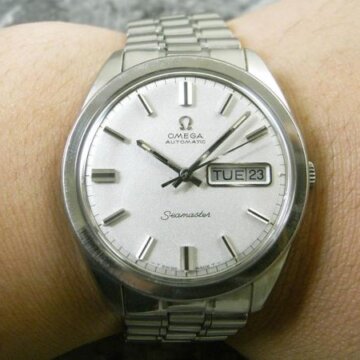 オメガ・OMEGA シーマスター ペンシルハンド アンティーク 自動巻き オリジナルブレス 背面