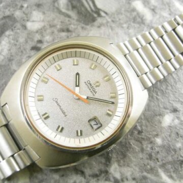 オメガ・OMEGA シーマスター アンティーク 希少 クッションフォルム 自動巻き ブレス付 正面全体