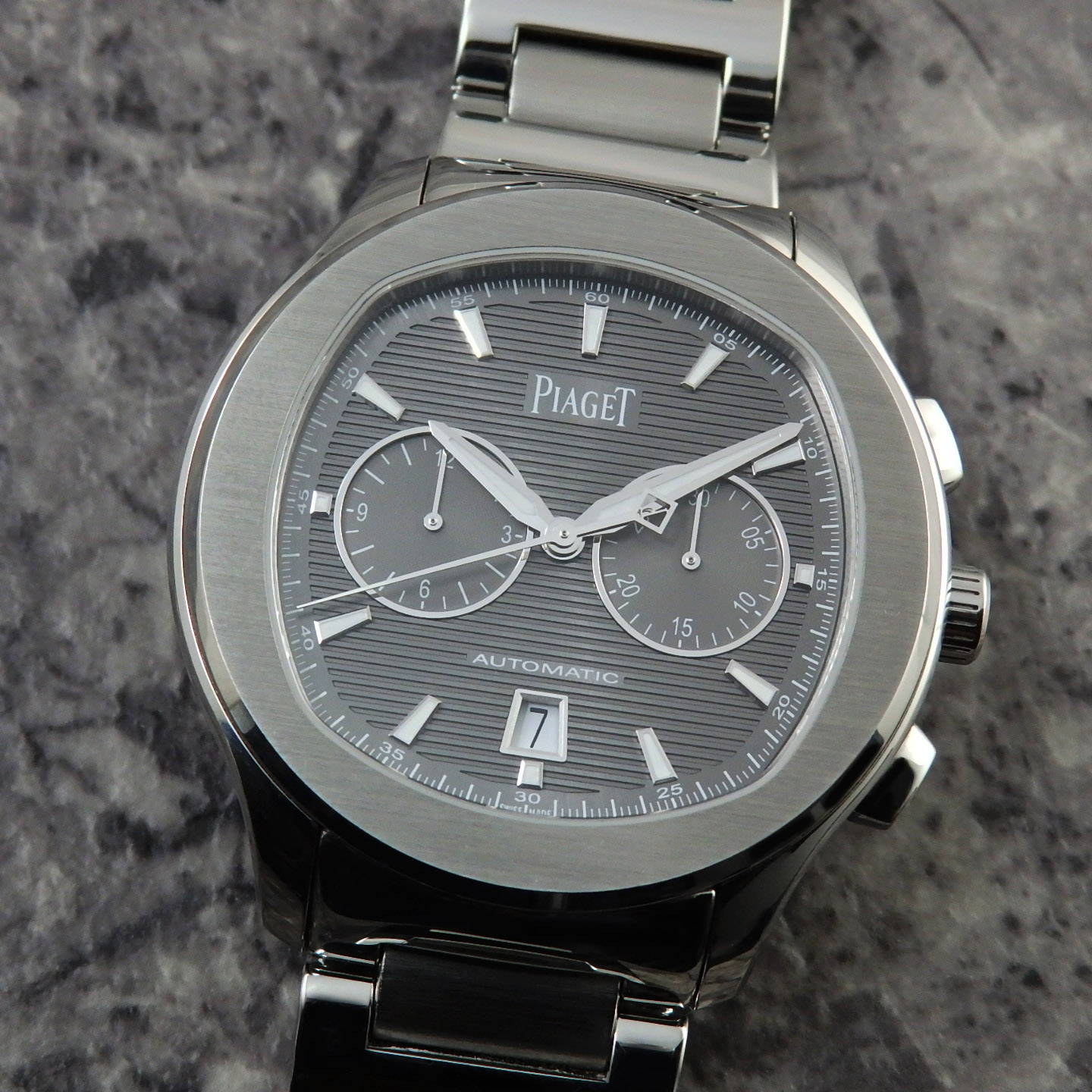 PIAGET POLO CHRONOGRAPH ピアジェ ポロ クロノグラフ P11269 G0A41006 希少 グレーダイヤル |  アンティーク時計の販売ならアンティークウォッチライフ