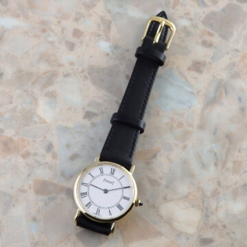 PIAGET レディース ヴィンテージウォッチ 9005 ローマンダイヤル 金無垢 背面 ベルト
