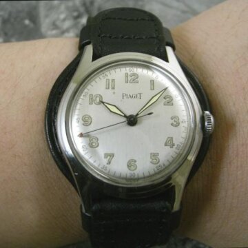 ピアジェ  PIAGET ミリタリー アンティーク ローザンジュ針 アラビアインデックス 背面