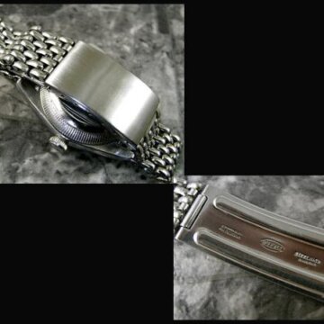 ロレックス バブルバック 2940 1940年代 アラビア24時間表示 メルセデスハンド ライスプレスレット 背面