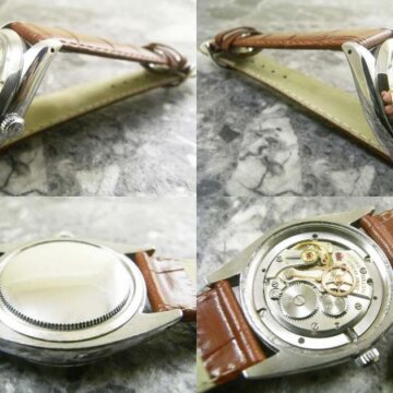 ロレックス ROLEX オイスターデイト 6694 アルファハンド／クサビインデックス 側面 リューズ