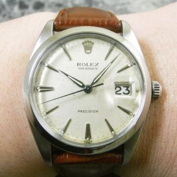 ロレックス ROLEX オイスターデイト 6694 アルファハンド／クサビインデックス 背面