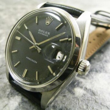 ロレックス ROLEX オイスターデイト 6694 黒文字盤 正面全体