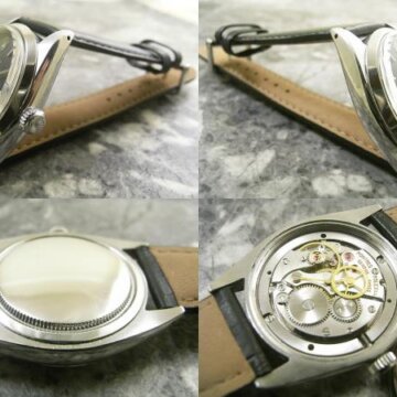 ロレックス ROLEX オイスターデイト 6694 黒文字盤 側面 リューズ