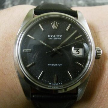 ロレックス ROLEX オイスターデイト 6694 黒文字盤 背面