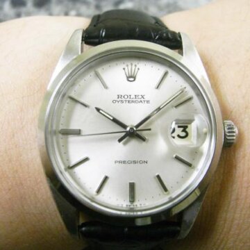 ROLEX/ロレックスオイスターデイト 6694 シルバーダイヤル 1966年 背面