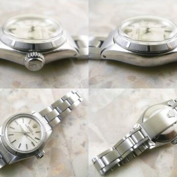 ロレックス・ROLEX オイスターパーペチュアル レディースサイズ  アンティーク 側面 リューズ