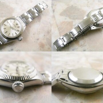 アンティーク ロレックス(ROLEX) レディース オイスターパーペチュアル 6619 側面 リューズ