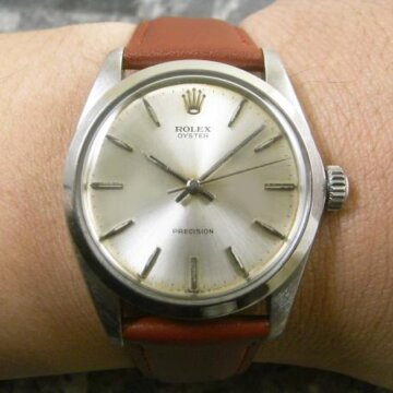 ROLEX ロレックス／OYSTER オイスター Ref.6426 シルバーダイヤル ノンデイト プレシジョン cal.1225/手巻き 背面