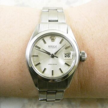 アンティーク ロレックス(ROLEX) レディース オイスターデイト Ref.6406 背面
