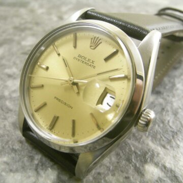 ROLEX・ロレックス OYSTERDATE・オイスターデイト Ref.6694 シャンパンダイヤル 手巻き 正面全体