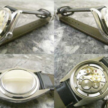 ROLEX・ロレックス OYSTERDATE・オイスターデイト Ref.6694 シャンパンダイヤル 手巻き 側面 リューズ