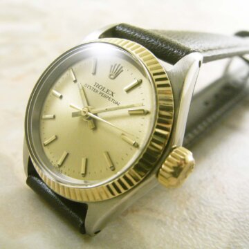 ロレックス(ROLEX) オイスターパーペチュアル 6619 レディースサイズ アンティーク時計 正面全体