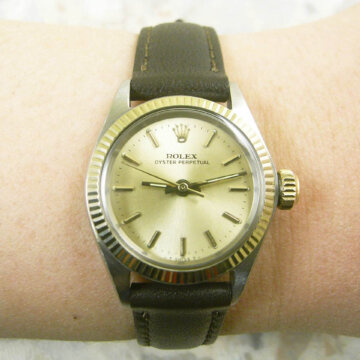 ロレックス(ROLEX) オイスターパーペチュアル 6619 レディースサイズ アンティーク時計 背面