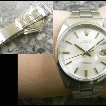 ROLEX ロレックス/OYSTERDATE オイスターデイト Ref.6694 シルバーダイヤル／ゴールドインデックス 背面