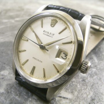 ROLEX ロレックス OYSTERDATE オイスターデイト Ref.6694 アルファハンド／クサビインデックス 手巻き 正面全体