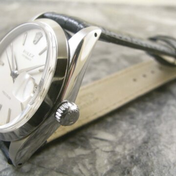 ROLEX ロレックス OYSTERDATE オイスターデイト Ref.6694 アルファハンド／クサビインデックス 手巻き 側面 リューズ