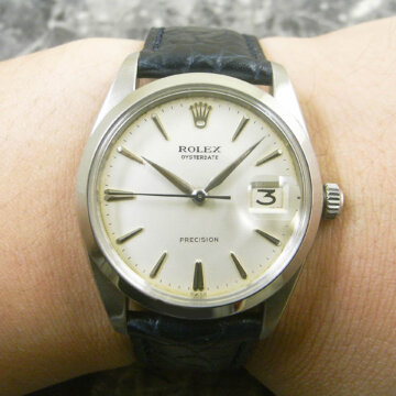 ROLEX ロレックス OYSTERDATE オイスターデイト Ref.6694 アルファハンド／クサビインデックス 手巻き 試着イメージ