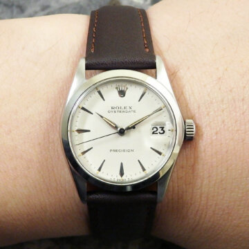 ROLEX ロレックス オイスターデイト Ref.6466 ボーイズサイズ アルファハンド 試着イメージ