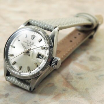ROLEX ロレックス オイスターパーペチュアルデイト レディース エンジンターンドベゼル 正面全体