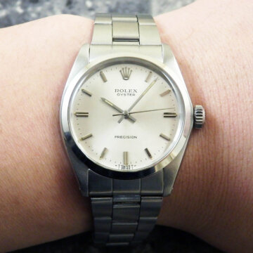ROLEX ロレックス／OYSTE オイスター Ref.6426 シルバーダイヤル／ノンデイト／プレシジョン／純正ブレス 試着イメージ