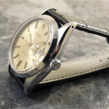 ROLEX ロレックス オイスターデイト Ref.6694 シャンパンダイヤル Cal.1225 側面 リューズ