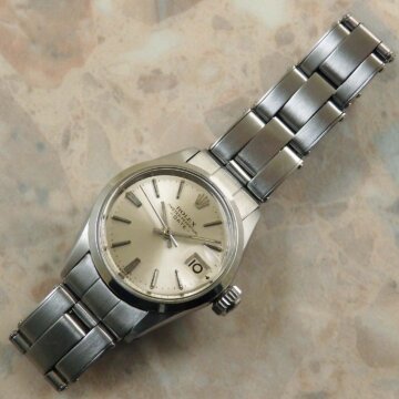ロレックス ROLEX オイスターパーペチュアルデイト 6516 アンティーク 時計 レディース 背面 ベルト