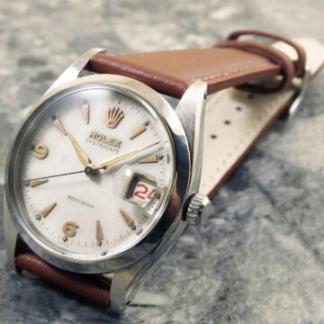 ROLEX ロレックス OYSTER DATE／オイスターデイト Ref.6494 赤黒カレンダー クサビインデックス 正面全体