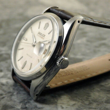 ROLEX ロレックス OYSTER DATE／オイスターデイト Ref.6494 赤黒カレンダー 側面 リューズ