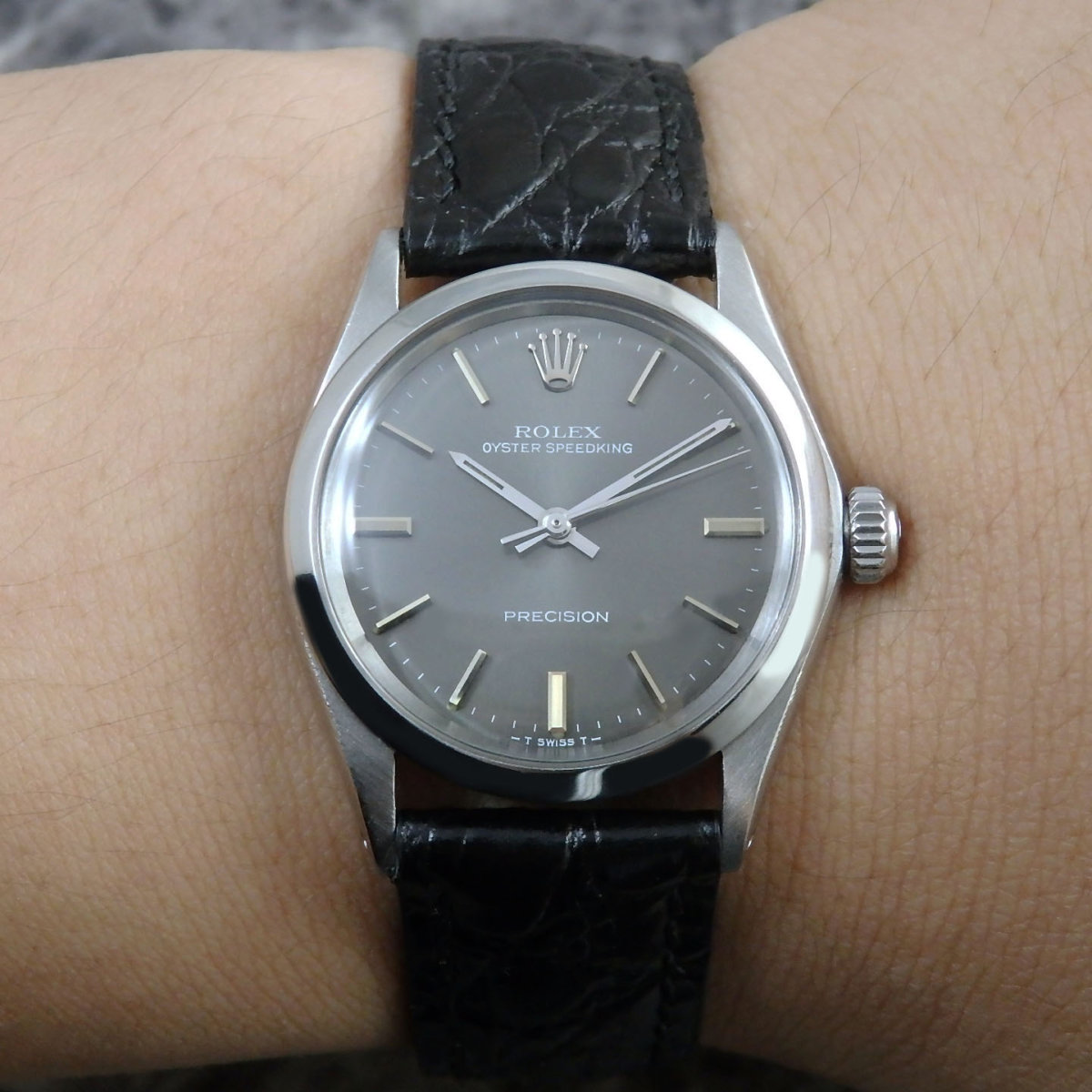 ロレックス オイスター スピードキング アンティーク グレー