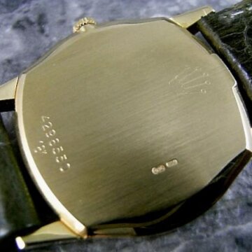 ロレックス チェリーニ 18K金無垢 アンティーク 3804 デッドストック級 美品 側面 リューズ