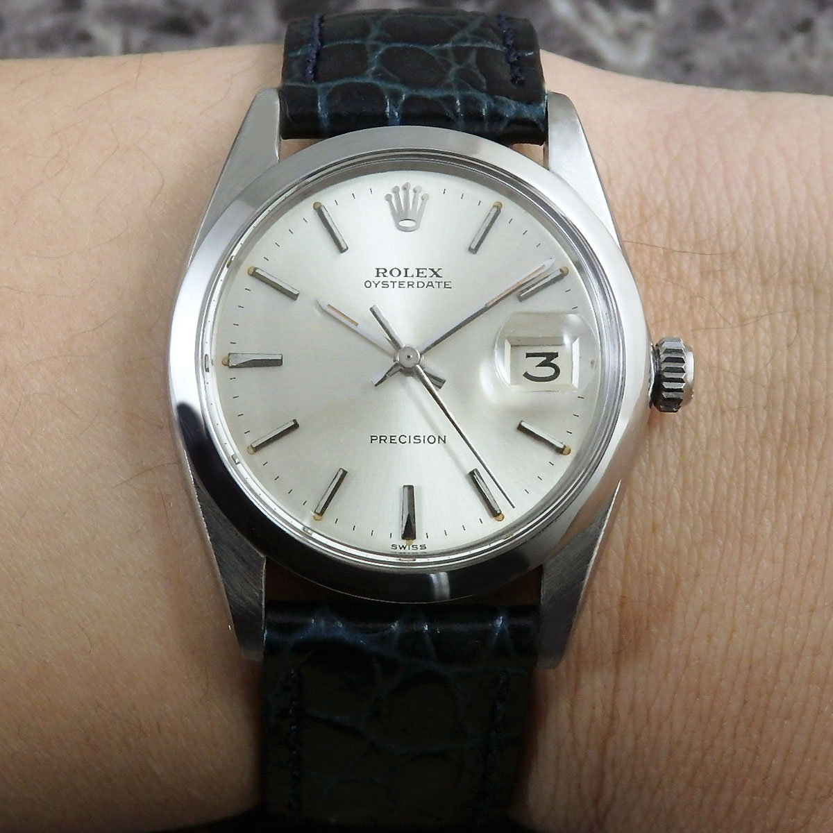 最も信頼できる ROLEX 6694 OYSTERDATE 純正 文字盤 Cal.1215 #3