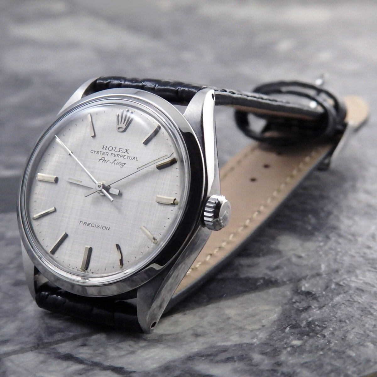 希少】ロレックス エアキング Ref.5500 リネン(絹目)ダイヤル 腕時計