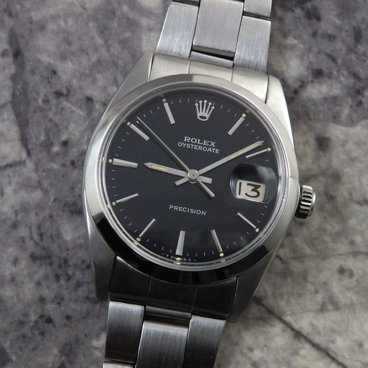 魅力的な価格 ROLEX 6694 OYSTERDATE 純正 文字盤 マットブラック #2