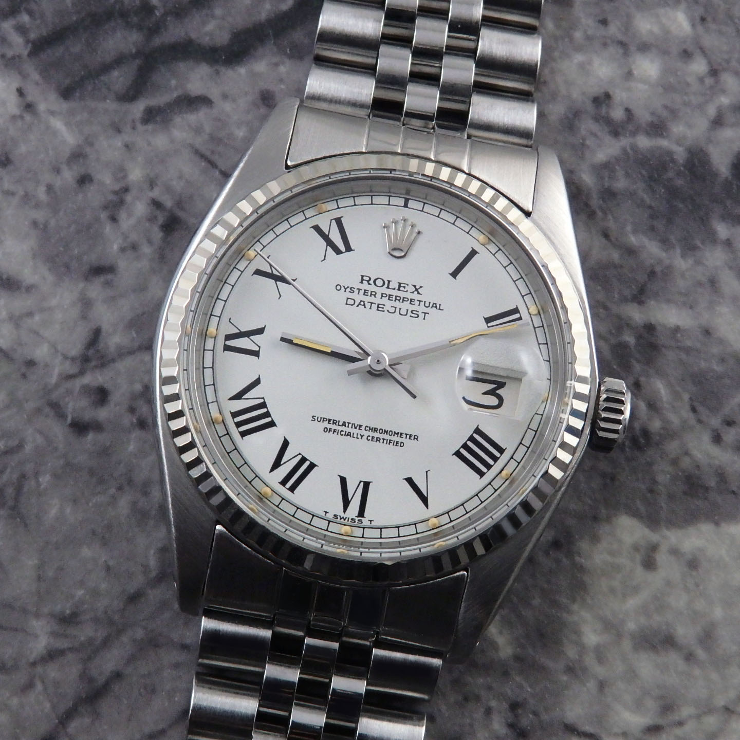 ロレックス アンティーク デイトジャスト 1601 ローマ 自動巻 腕時計 Cal.1570 1977年 昭和52年 ROLEX ヴィンテージ