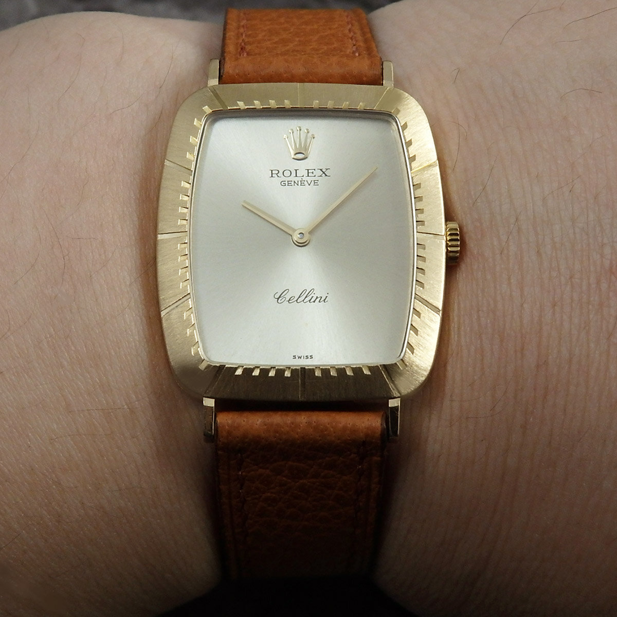 ロレックス アンティーク ROLEX Cellini チェリーニ Ref.4087 メンズ 18KYG 18金無垢 イエローゴールド トノー ケース  | アンティーク時計の販売ならアンティークウォッチライフ